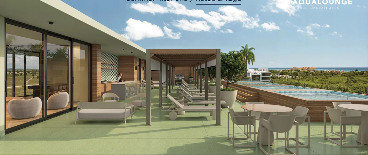 Render de rooftop de Cassa Juanillo en Cap Cana