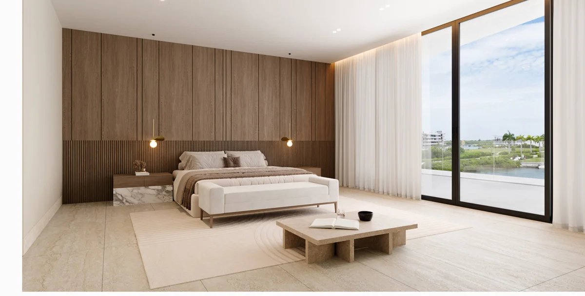 Render de dormitorio de Villa Vella en Cap Cana